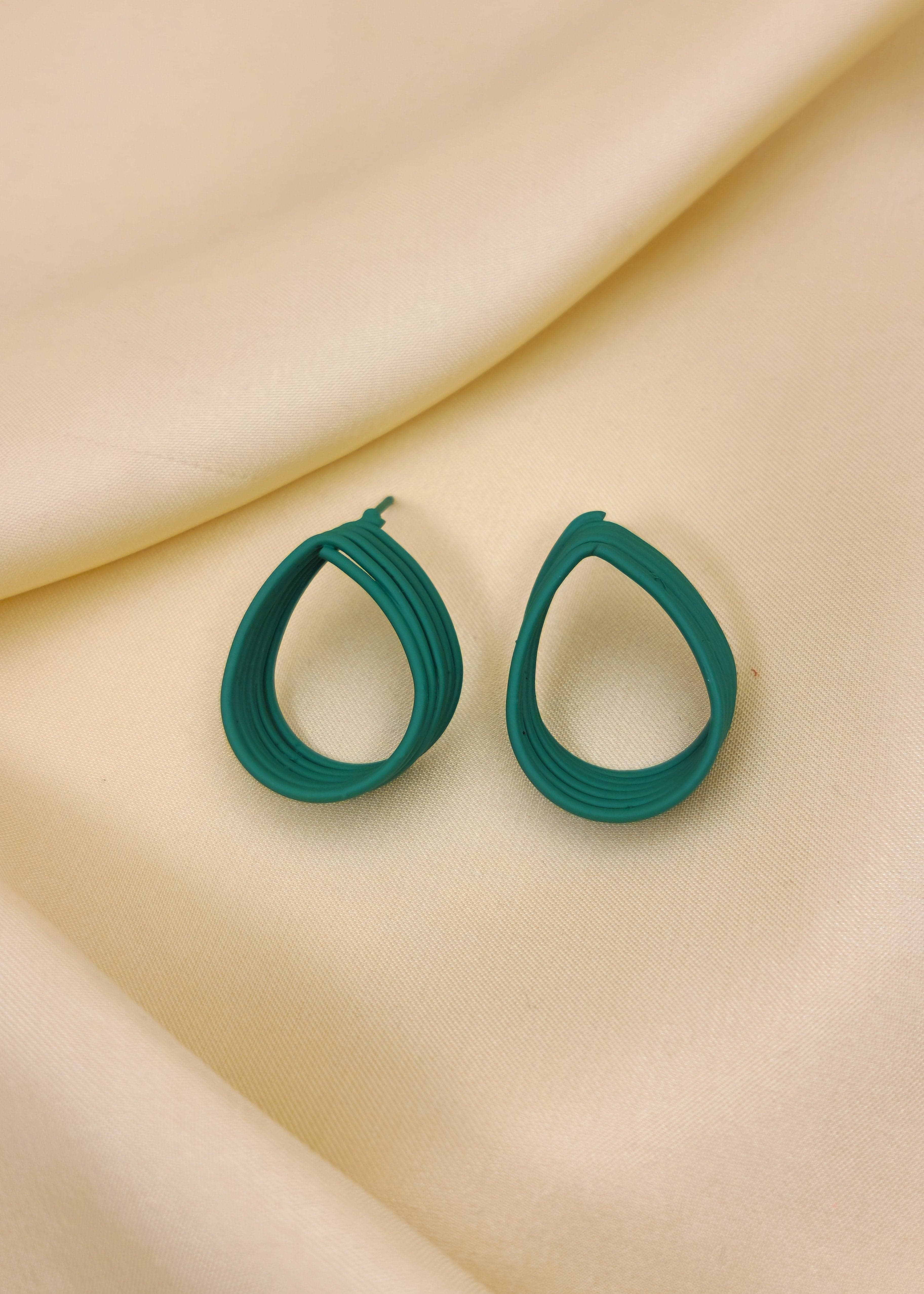 Studs in Green Color by Zaywar - Trendy Women Studs MJQ7342