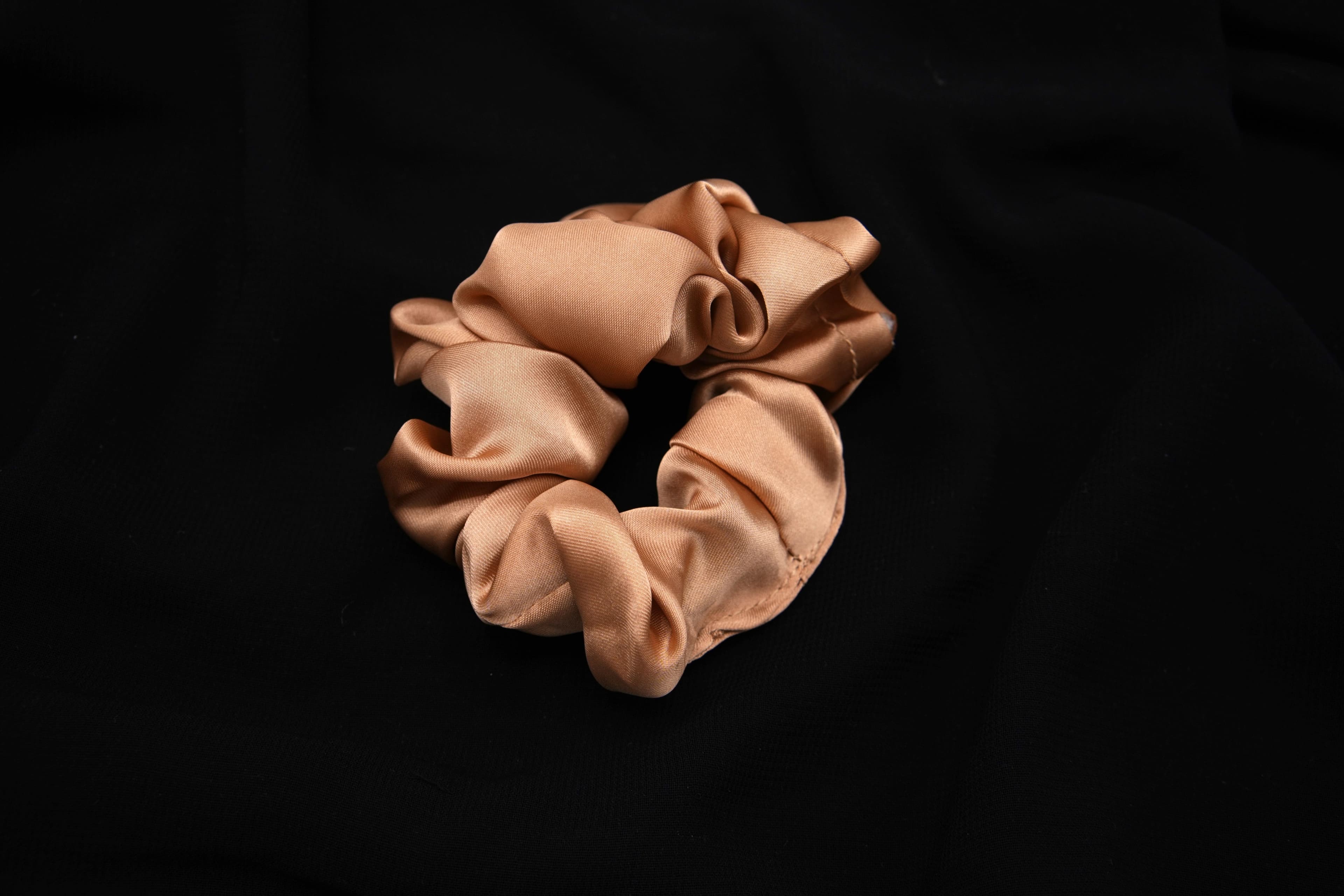 Scrunchie in Peach orange Color by Tiny Shiny Trolly - Trendy Women Scrunchie UPE9778