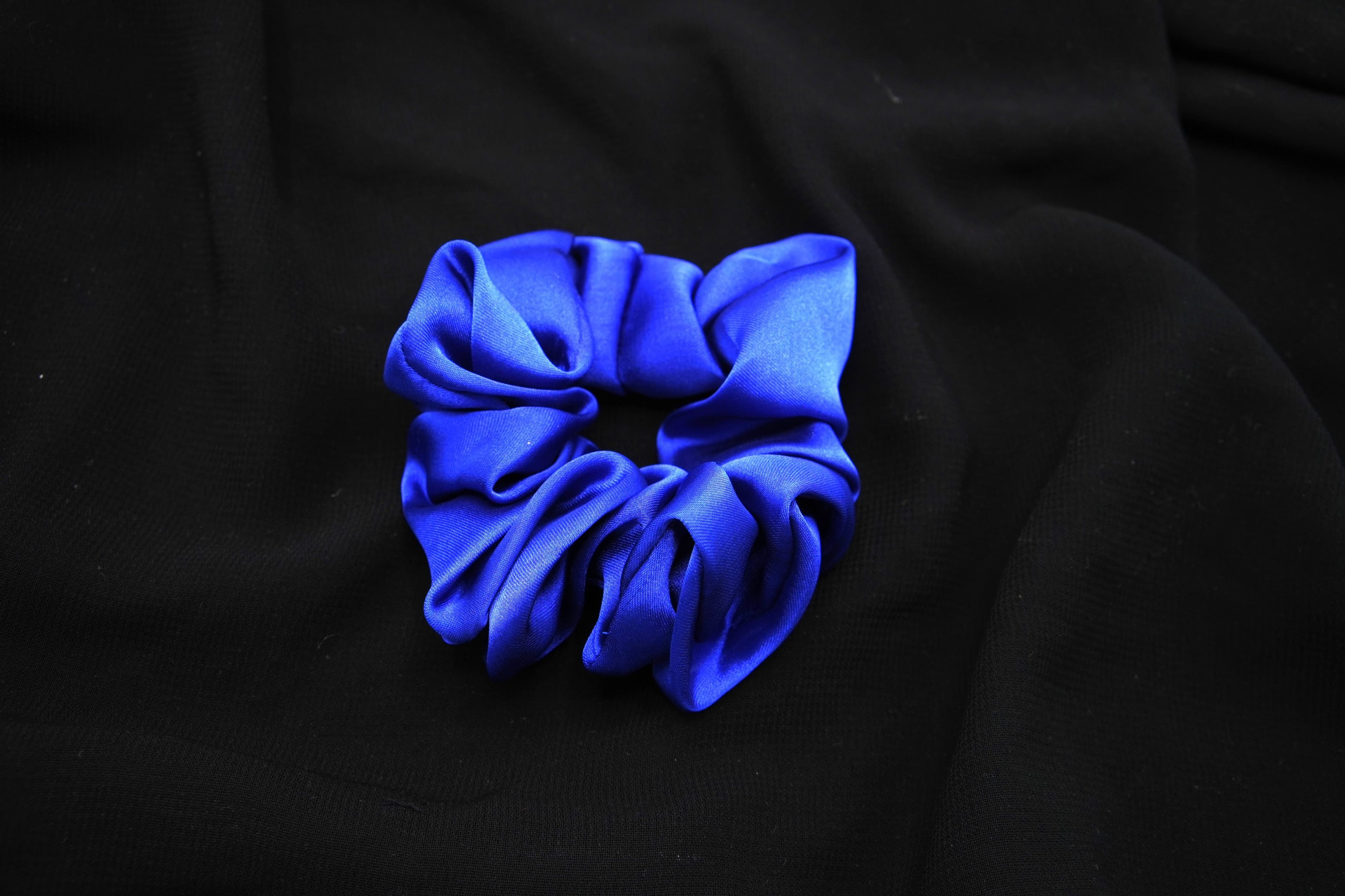 Scrunchie in Blue Color by Tiny Shiny Trolly - Trendy Women Scrunchie PHN8473
