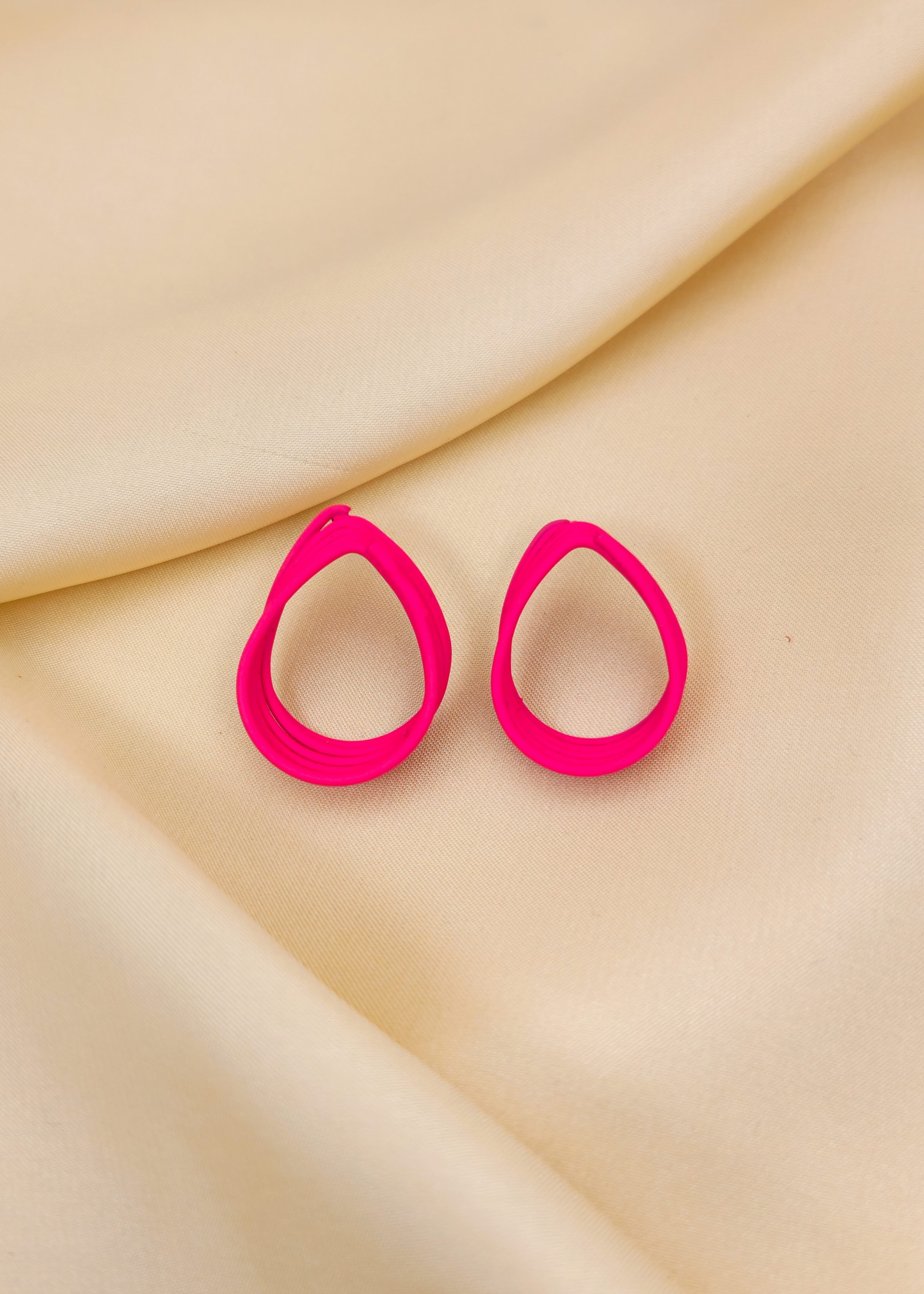 Studs in Bubblegum pink Color by Zaywar - Trendy Women Studs SKR8987