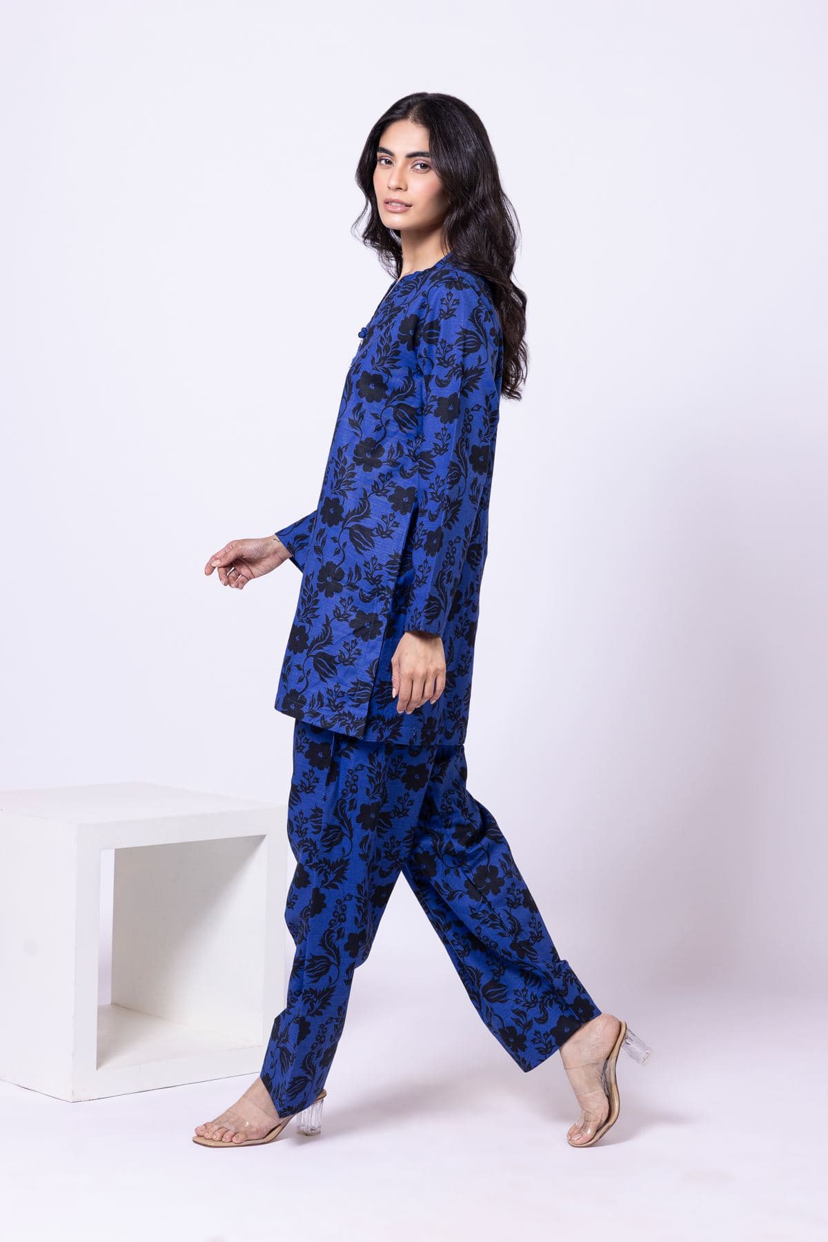 Printed Khaddar Shalwar - 25-10-10E7-04TB-VG