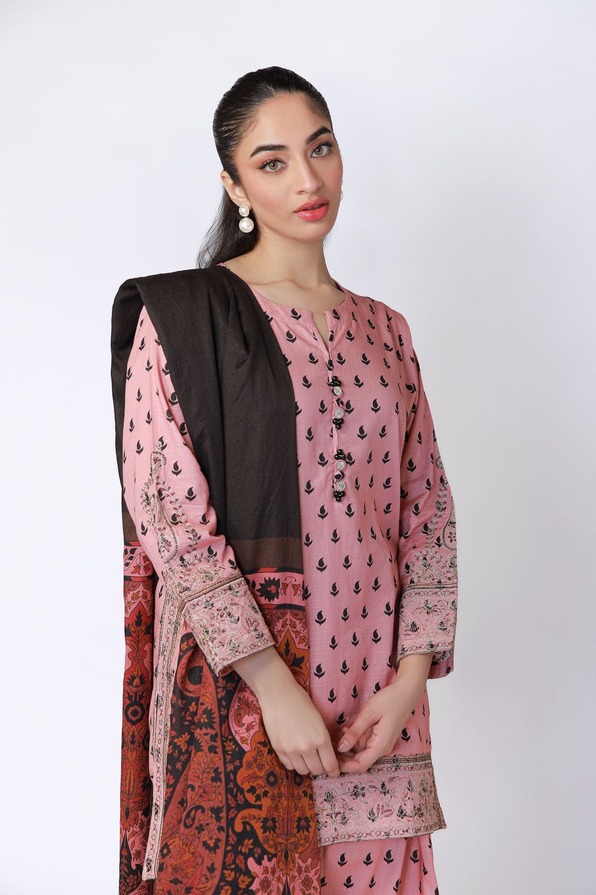 Printed Cotton Square Dupatta - 1-26-223-A-A1-VG