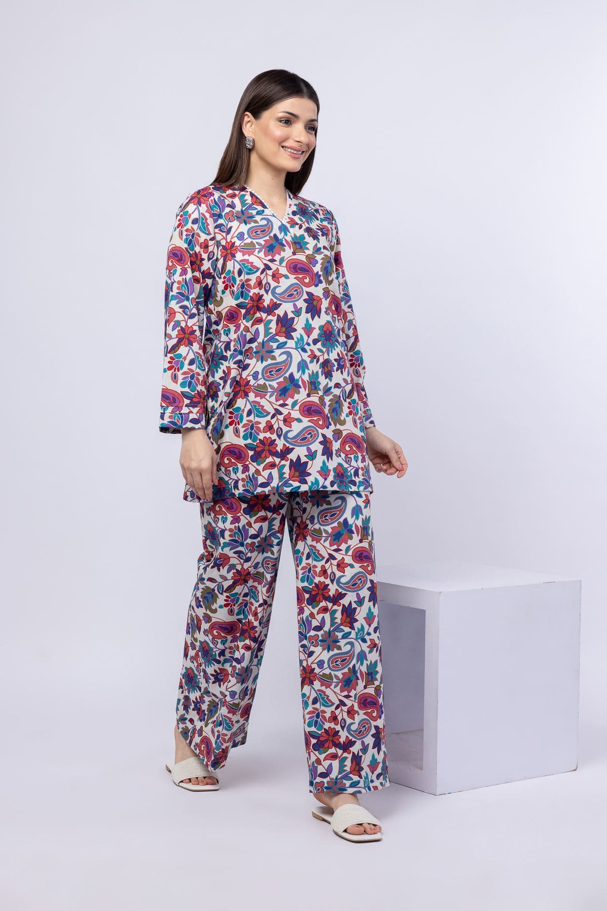 Printed Cambric Pants - 25-04EX14-05BA-VG