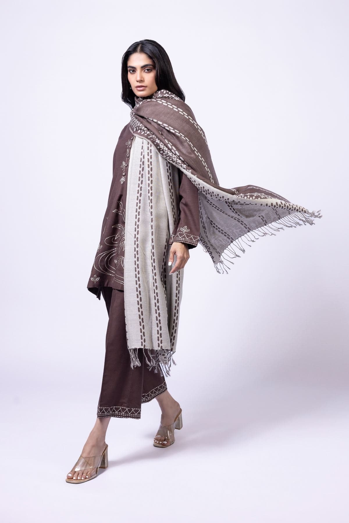Embroidered Khaddar Pants - 25-10-10E7-10TA-VG