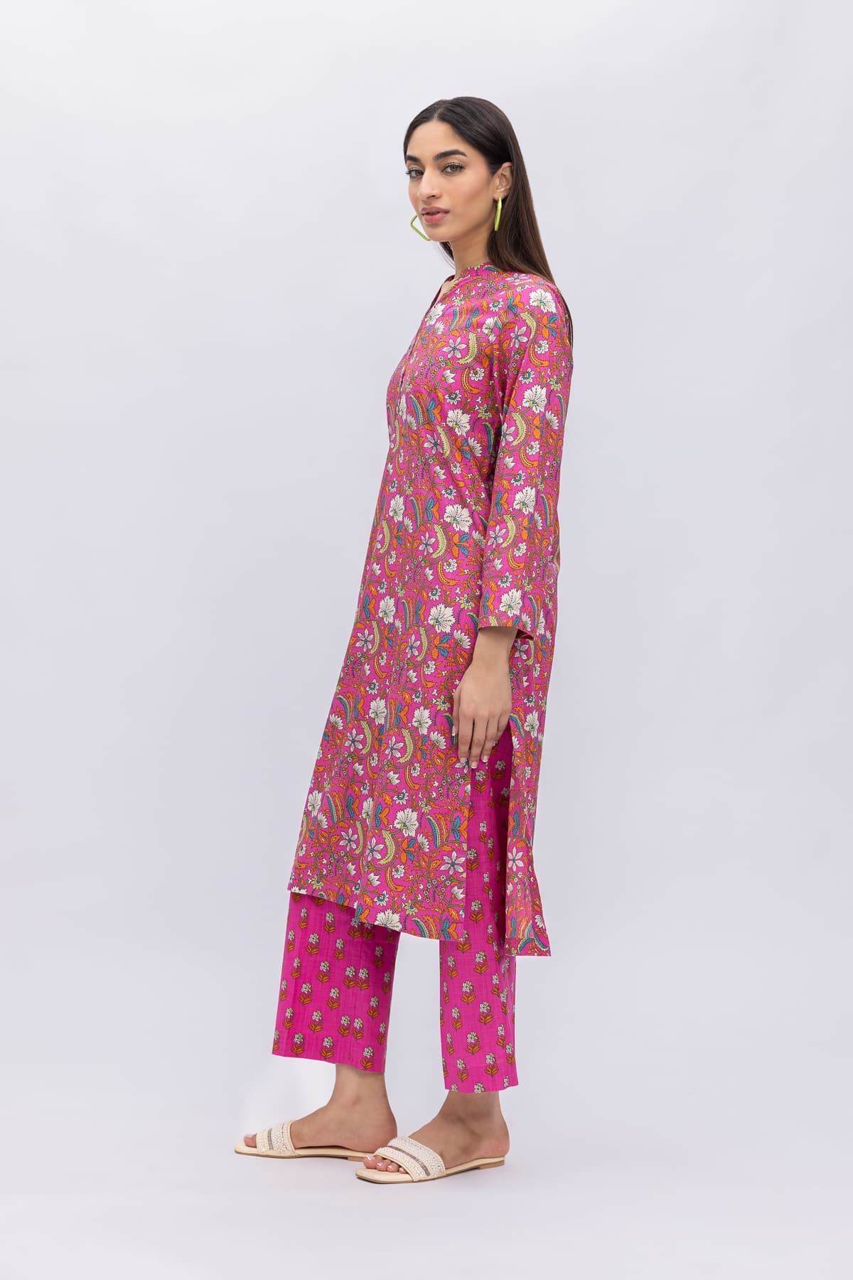 Printed Crosshatch Poplin Pants - 25-04E48-07TA-VG